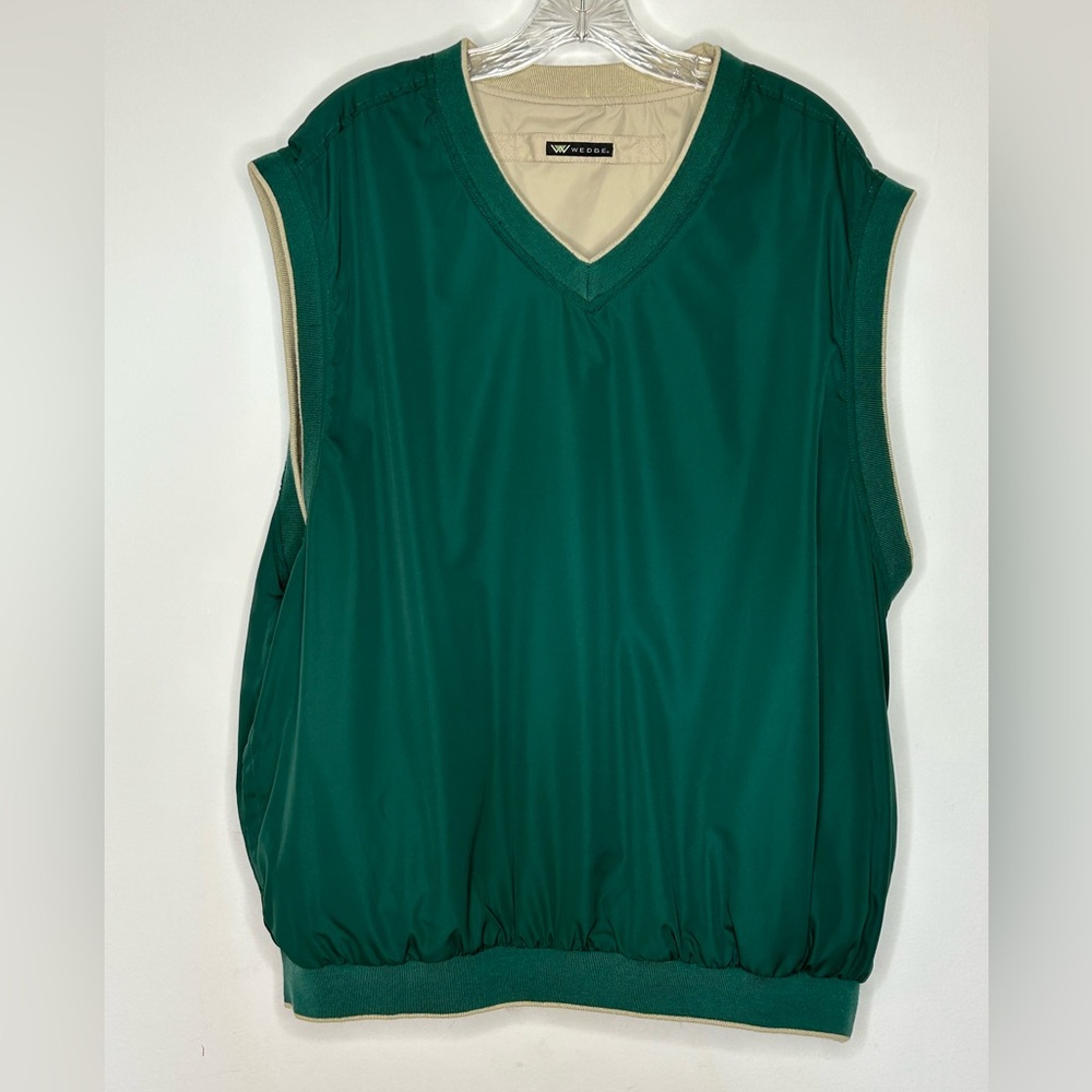 Wedge Golf Beyond Reversible Pullover Vest Jacket Men XL Black Green